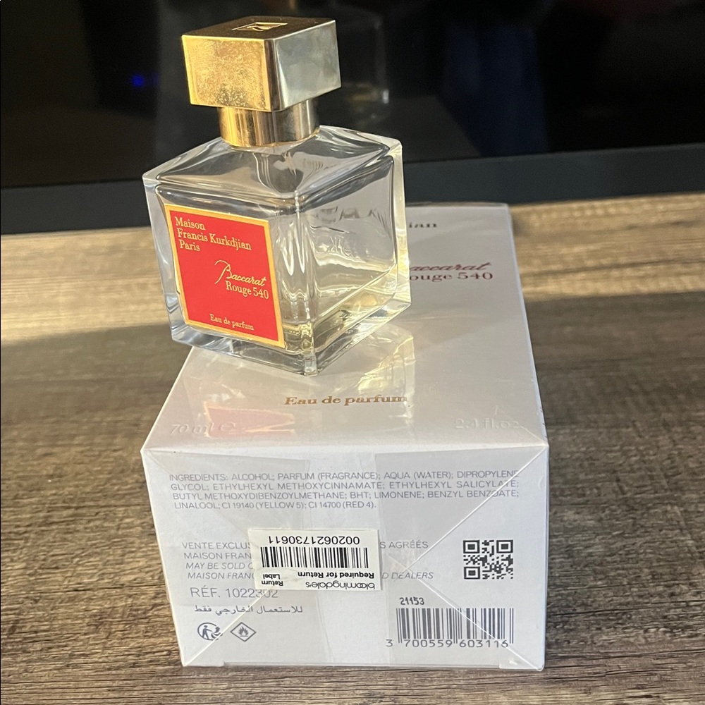 Maison Francis Kurkdjian Baccarat Rouge 540.  .125 product left. See pics empty